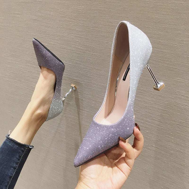 Gradient Sexy Pointed French Pumps - WOMONA.COM