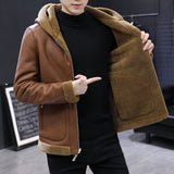 Fur One-piece Hooded Coat Fleece Jacket - WOMONA.COM