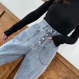 Straight-leg Loose-fitting Jeans - WOMONA.COM