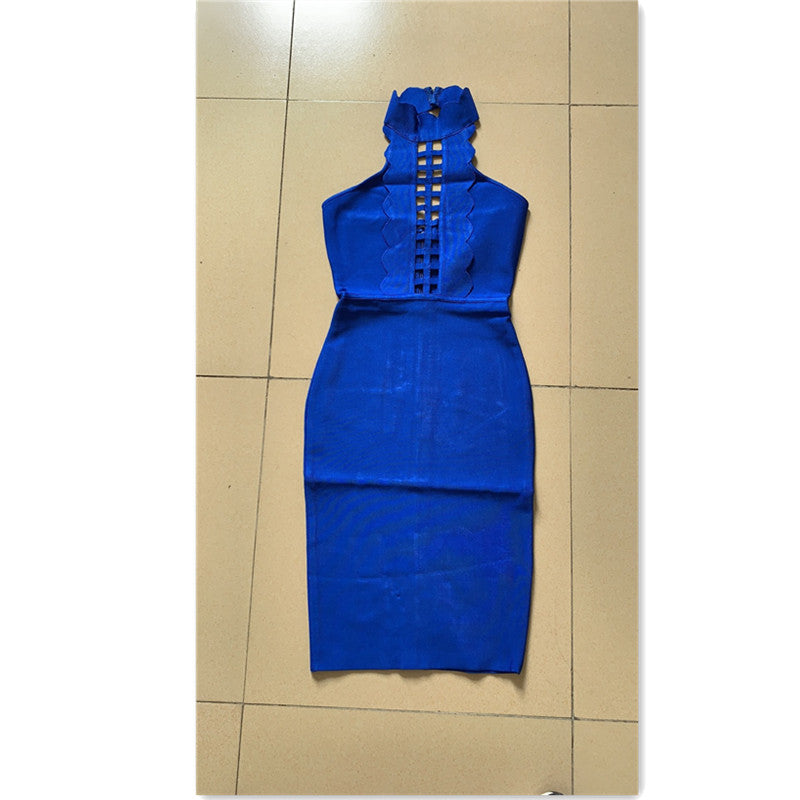 Halter hollow waist bandage dress women - WOMONA.COM