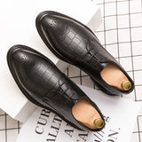 Brown Pointed Toe Formal Leather Shoes - WOMONA.COM