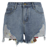 Ripped wide leg shorts - WOMONA.COM