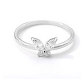 Gold-plated Butterfly Zircon Ring - WOMONA.COM