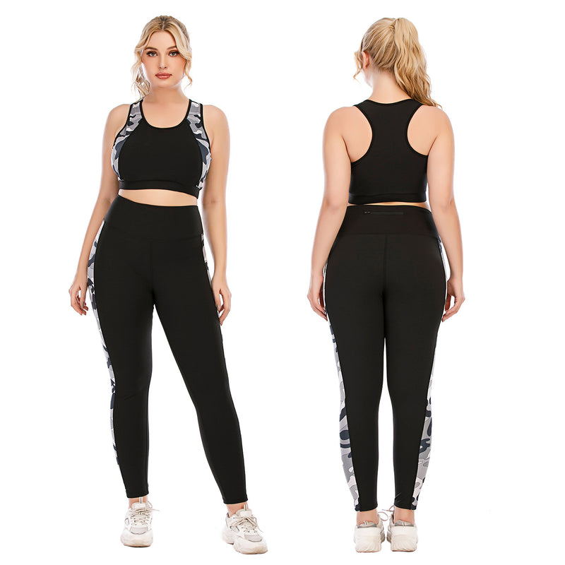 Workout Clothes Suit Plus Size Yoga Clothes - WOMONA.COM