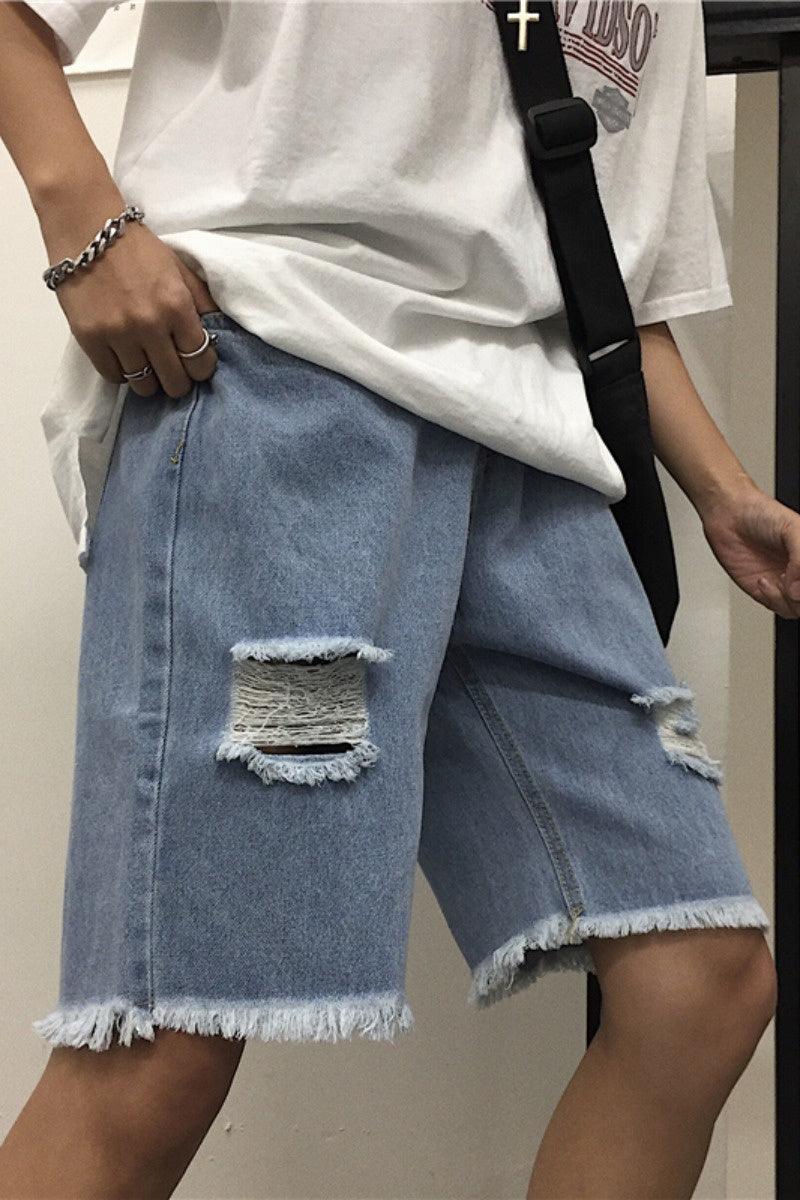 Ripped raw jeans - WOMONA.COM