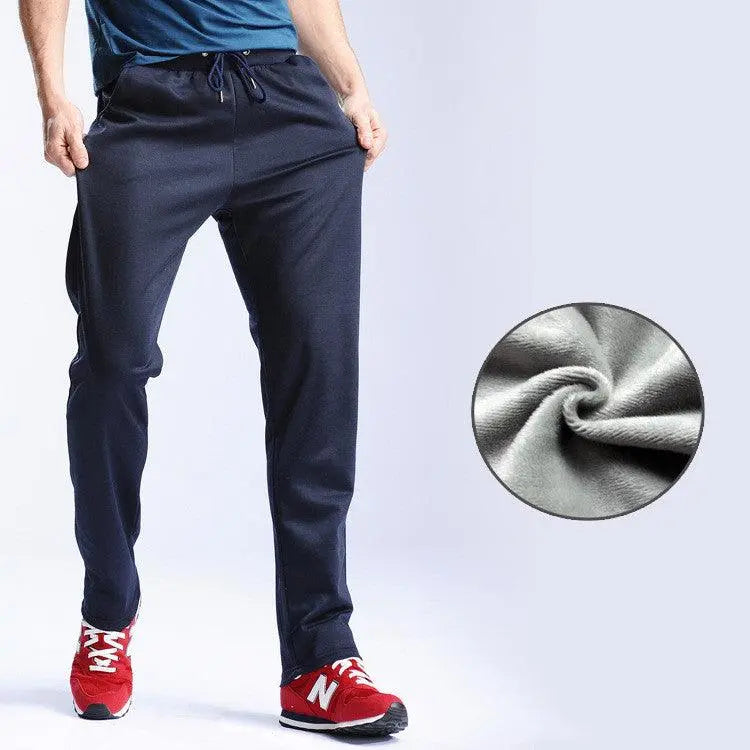 Plus Size Plus Velvet Padded Sweatpants - WOMONA.COM