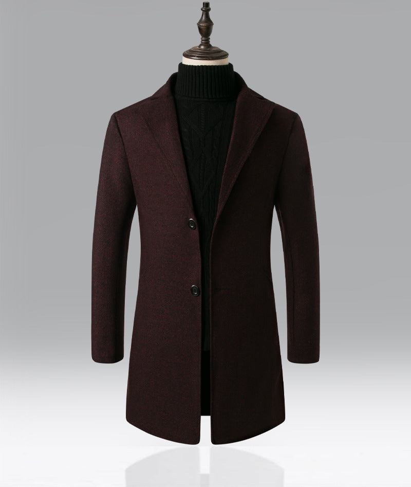 Men's Snowflake Trench Coat Coat - WOMONA.COM