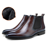 Velvet Warm Leather British Style Martin Boots - WOMONA.COM