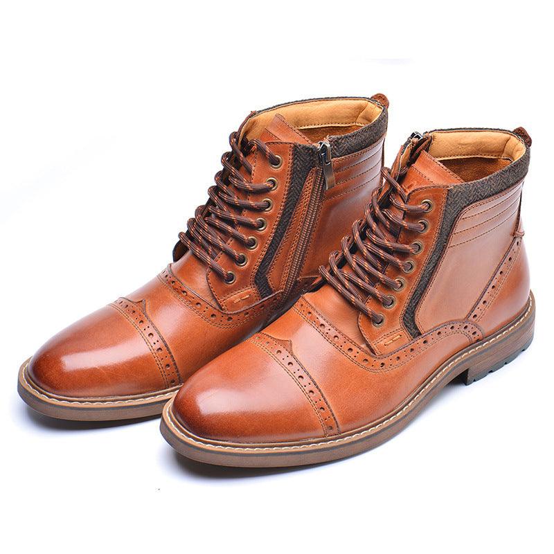 Men  Casual High Top Martin Boots - WOMONA.COM