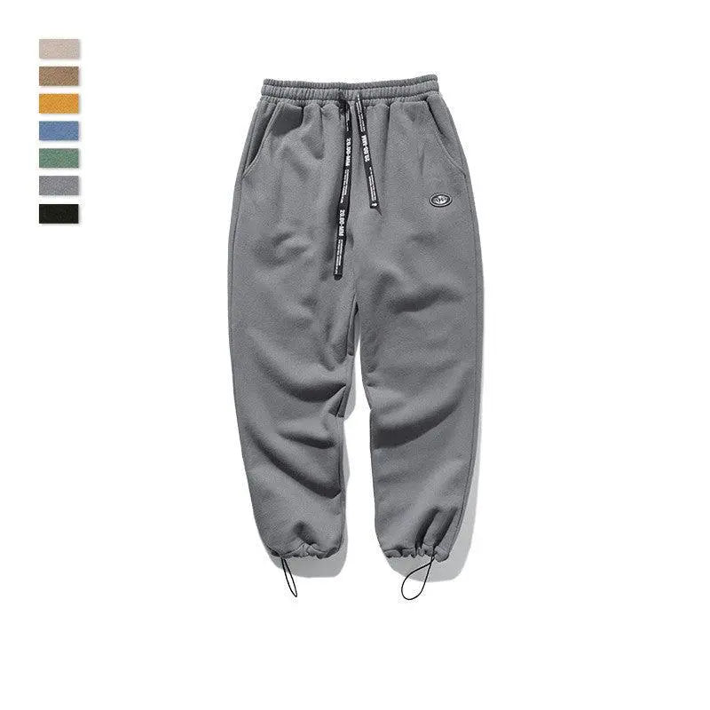 Men's drawstring knit stretch sweatpants - WOMONA.COM