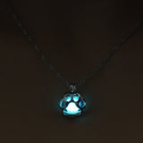 Dog Paw Hollow Luminous Necklace - WOMONA.COM