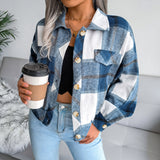 Plaid Coat Jacket - WOMONA.COM