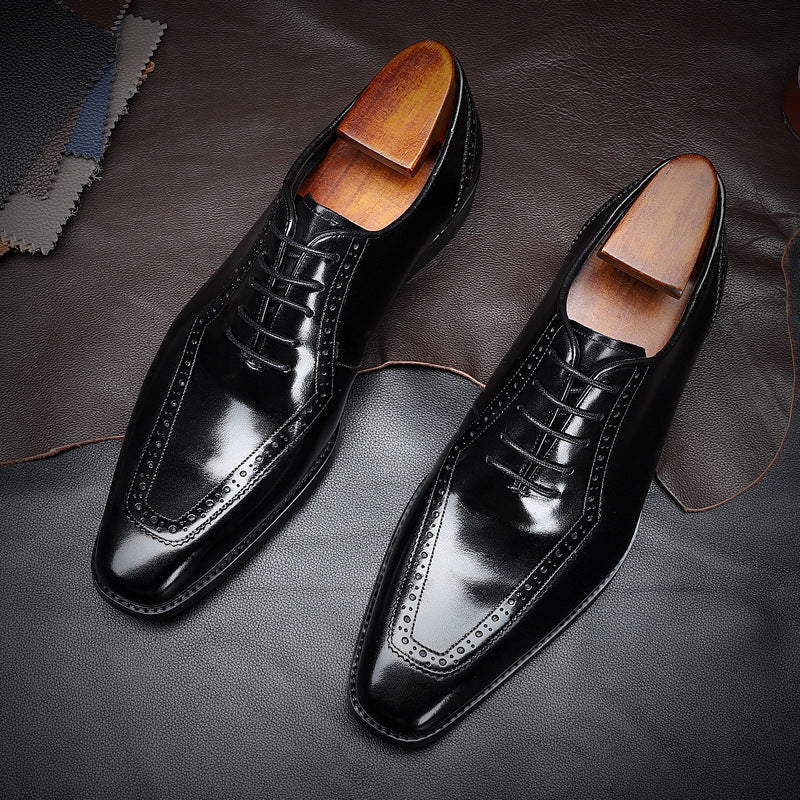 Men's Business Formal Wear Leather Shoes - WOMONA.COM