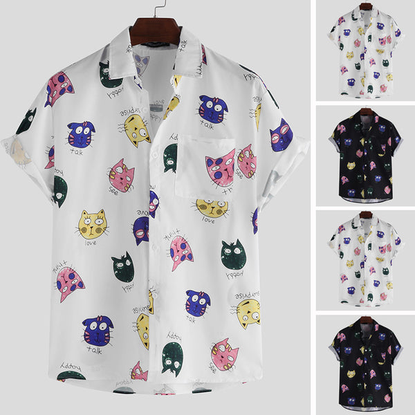 Slim Printed shirts men - WOMONA.COM