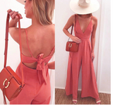 Elegant Jumpsuits Wide Leg Pants - WOMONA.COM