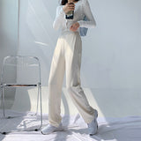 Ice Silk Wide-leg Pants - WOMONA.COM