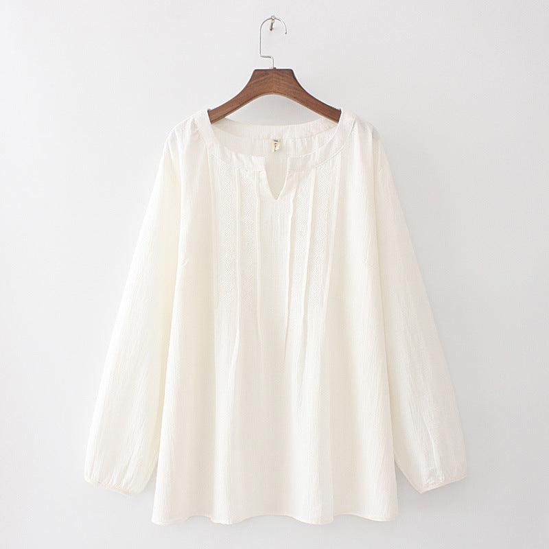 Embroidered Cotton T-shirt - WOMONA.COM