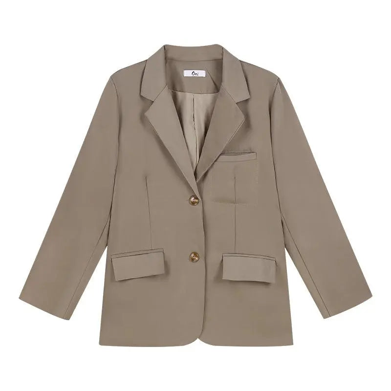High-end Design Niche Khaki Suit Jacket - WOMONA.COM