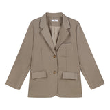 High-end Design Niche Khaki Suit Jacket - WOMONA.COM