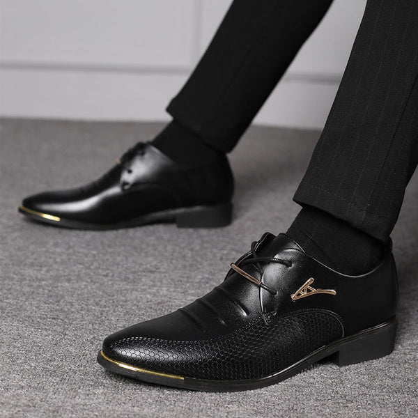 Business Formal Men's Lace-up Casual Shoes - WOMONA.COM