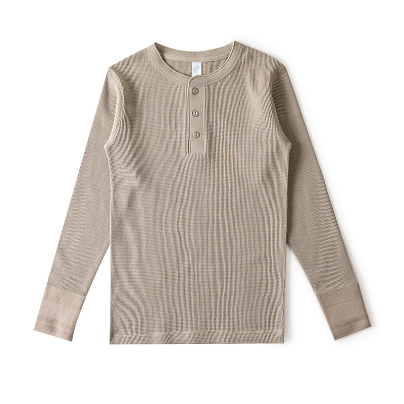 Pure Color Loose Long-sleeved T-shirt - WOMONA.COM