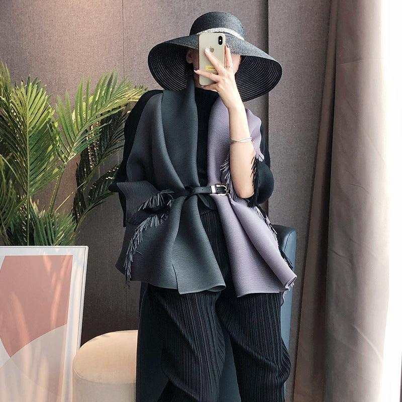 Pleated Windbreaker Top - WOMONA.COM