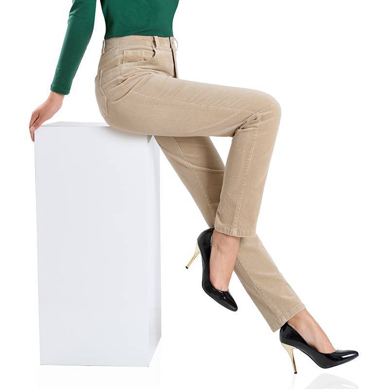 Leg Pants Corduroy Trousers - WOMONA.COM