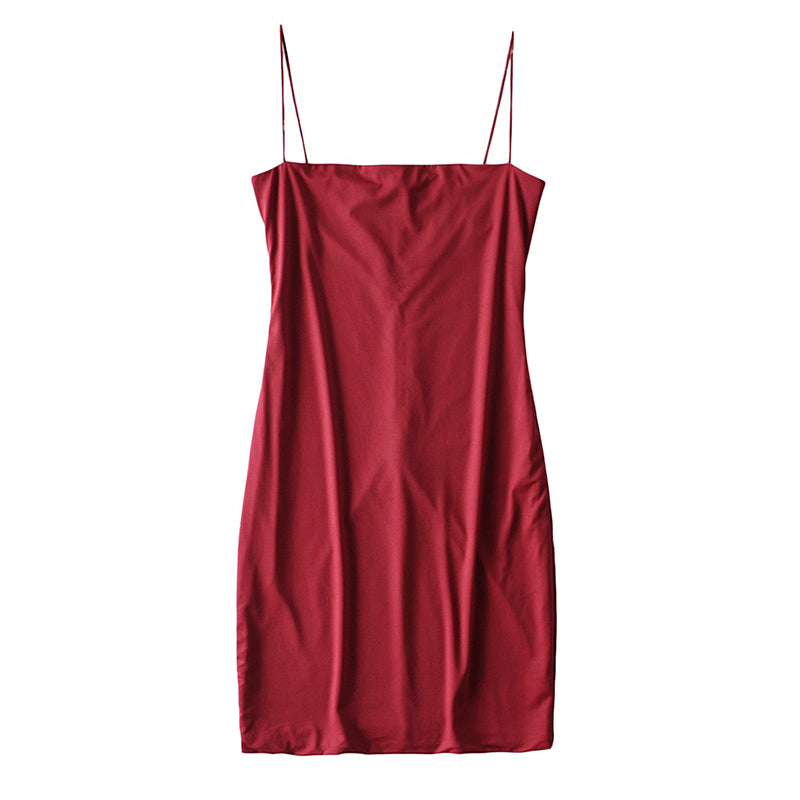 Straps Pleated Slim Bag Hip Dress - WOMONA.COM