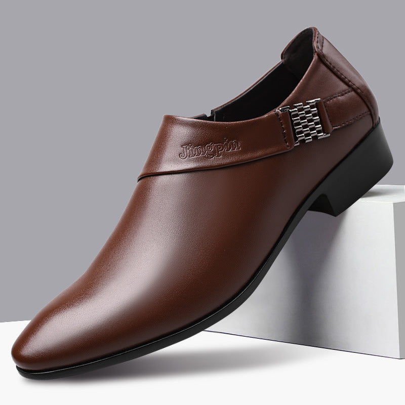 Slip-on Leather Shoes Men's - WOMONA.COM