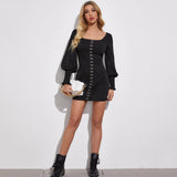 Sexy Long-sleeved Hip Dress Women - WOMONA.COM