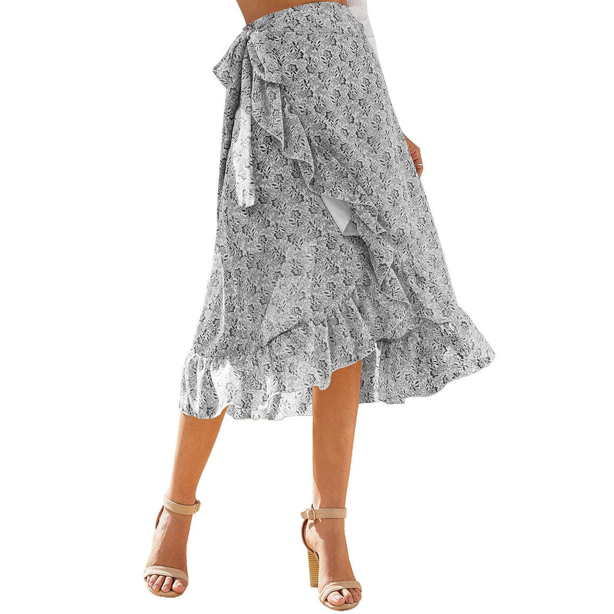 Chiffon A-Line Split Skirt - WOMONA.COM