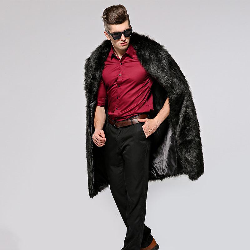 Men's Large Long Trench Coat - WOMONA.COM