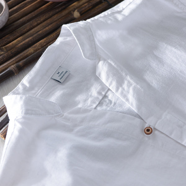 Linen Men's Casual Shirt - WOMONA.COM