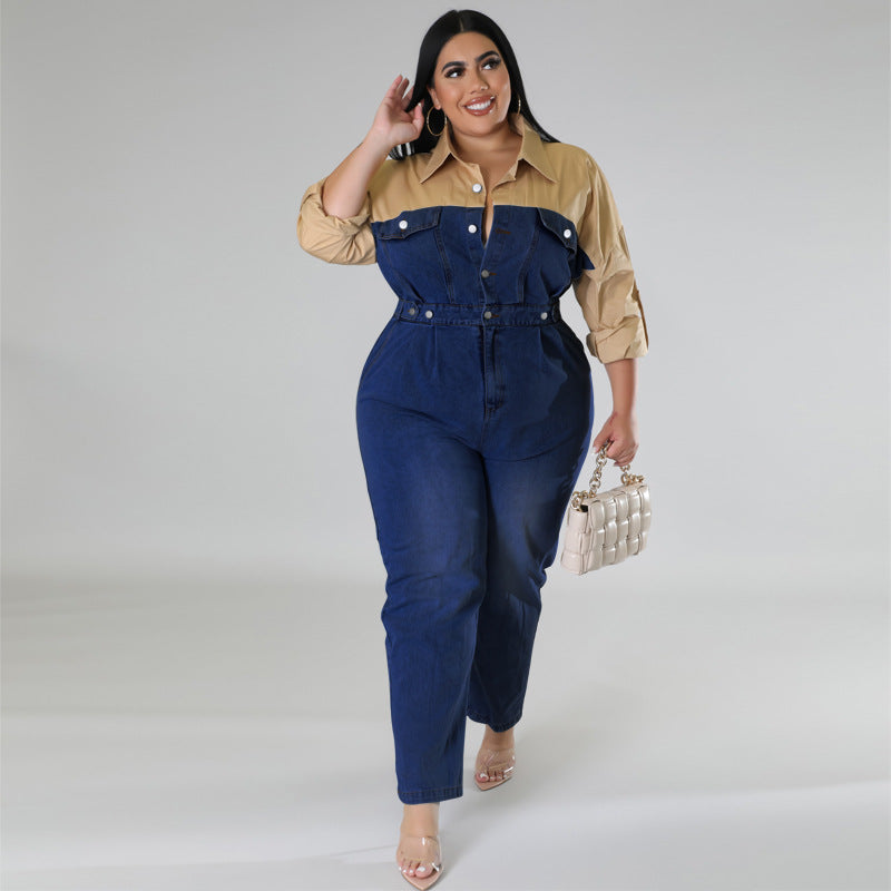 Plus Size Women's Long Jumpsuit - WOMONA.COM