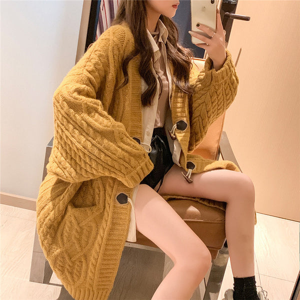 Thick Cardigan Sweater Coat - WOMONA.COM