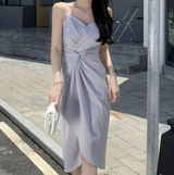 Slim Fit Fashion Slim Slip Dress - WOMONA.COM