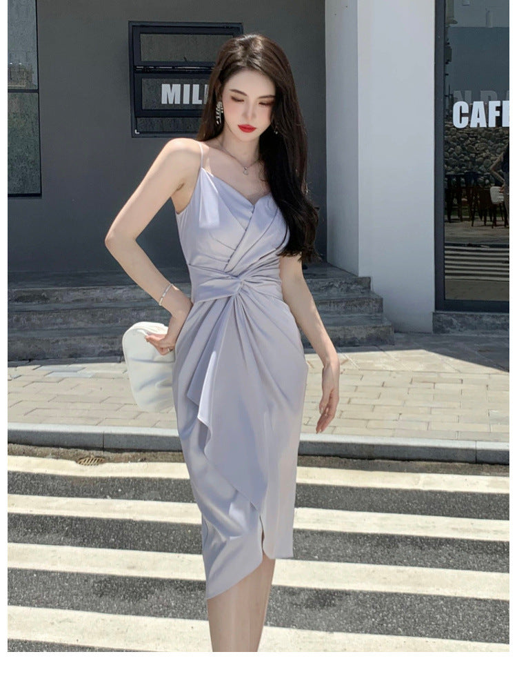 Slim Fit Fashion Slim Slip Dress - WOMONA.COM