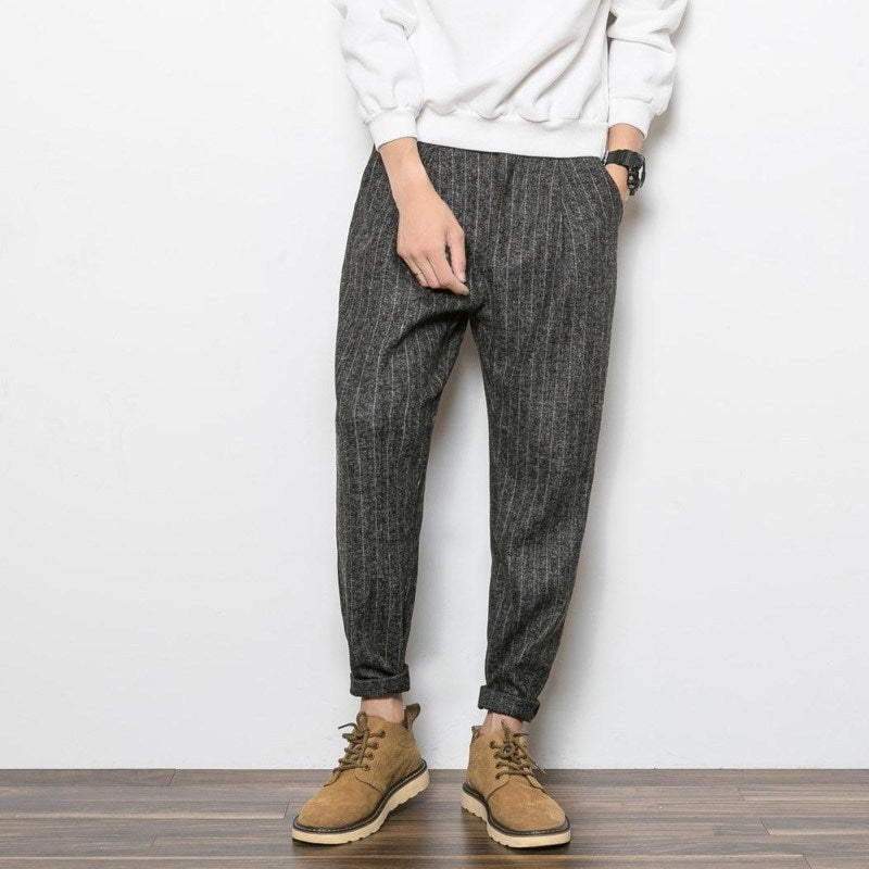 Striped casual pants harem pants - WOMONA.COM