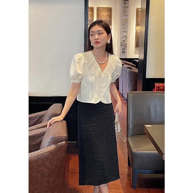 Slim A-line Skirt With Hips - WOMONA.COM