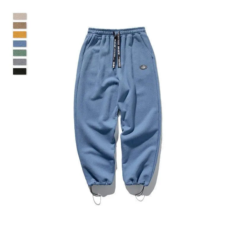 Men's drawstring knit stretch sweatpants - WOMONA.COM
