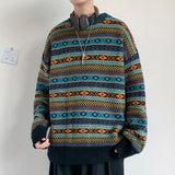 Colorblock Striped Sweater - WOMONA.COM