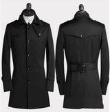 Men's Lapel Trench Coat Korean Version - WOMONA.COM