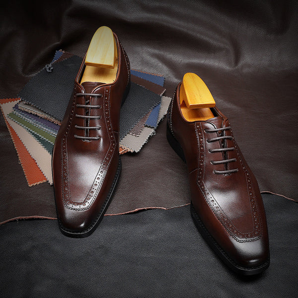 Men's Business Formal Wear Leather Shoes - WOMONA.COM