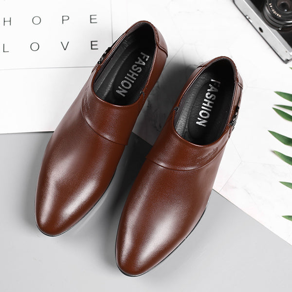 Slip-on Leather Shoes Men's - WOMONA.COM