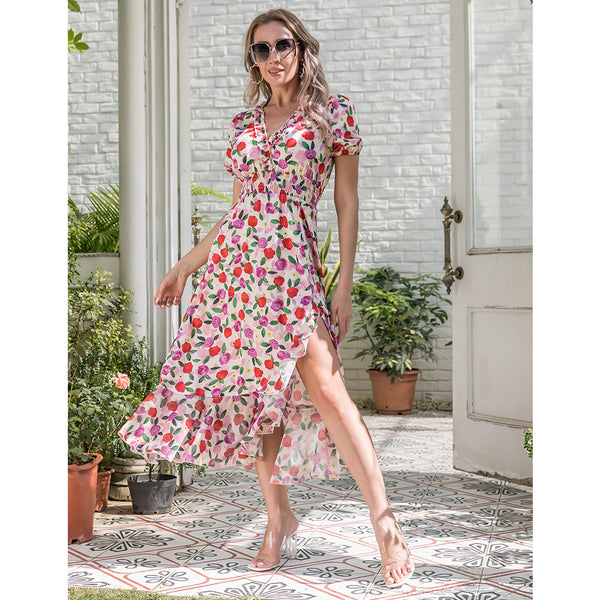 Simple Print Swing Dress - WOMONA.COM