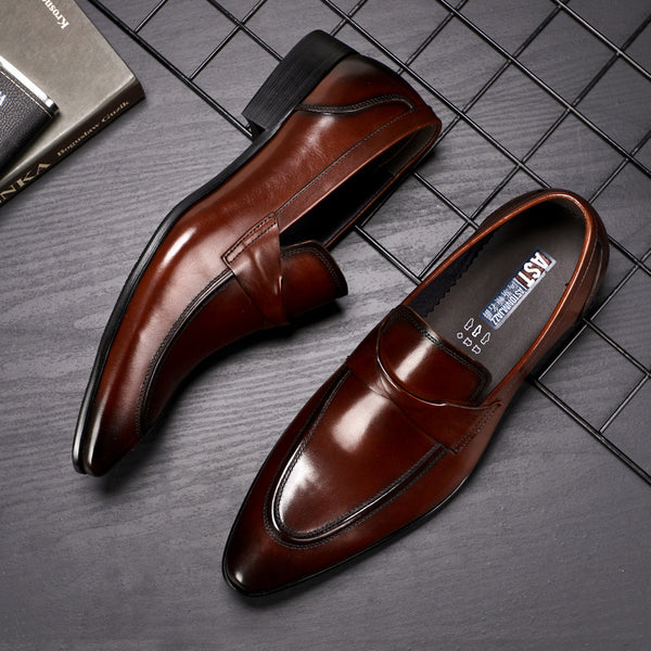 Vintage Business Formal Leather Shoes - WOMONA.COM