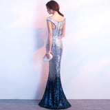 Long Slim Fit Fashion Host Dress Gown - WOMONA.COM