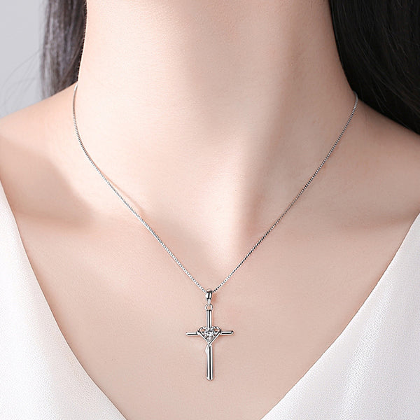 Sterling Silver Cross Pendant - WOMONA.COM