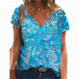 Short Sleeve Loose Plus Size T-shirt Top - WOMONA.COM