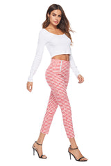 slim slimming white pants - WOMONA.COM